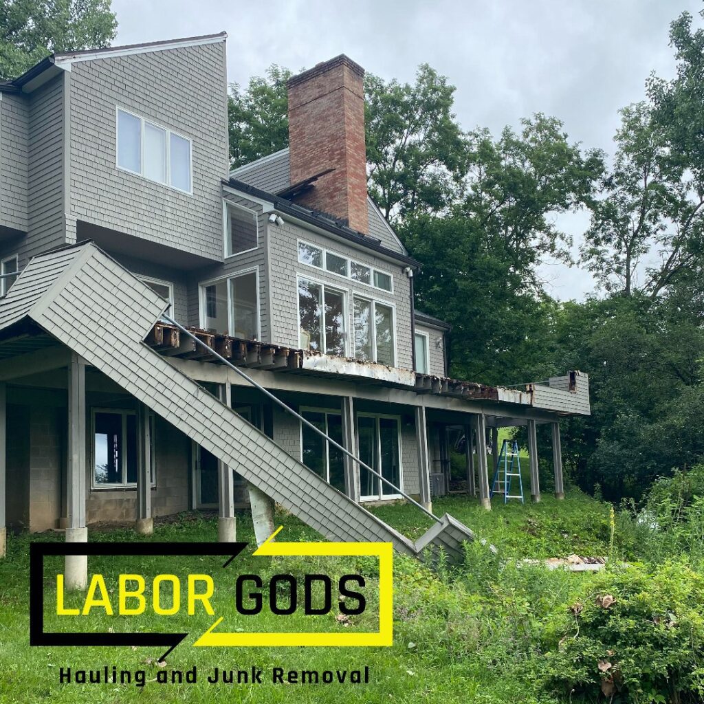 Laborgods_Deck_1 Second-story wraparound porch demolition in Rochester, NY