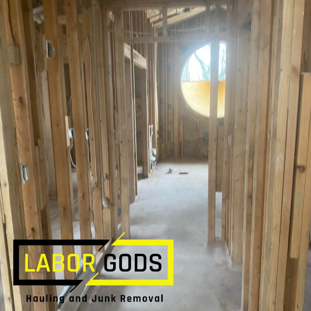 Laborgods_FullDemo_3 Full interior demo down to studs with preserved circular window